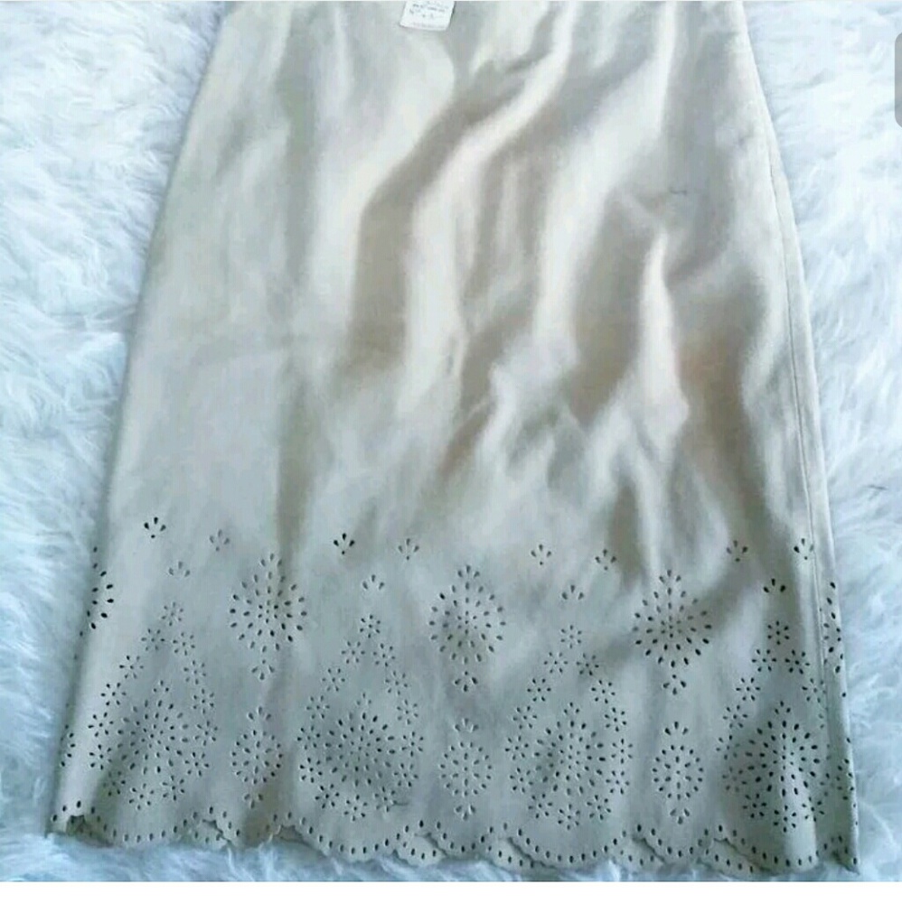 Banana Republic suede leather skirt